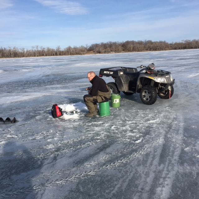 Waiting for the fish to bite at Fish Lake.